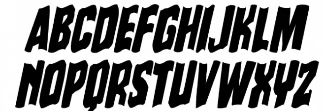 Dorian Gore Wavy 2 Italic Schriftart Kleinbuchstaben
