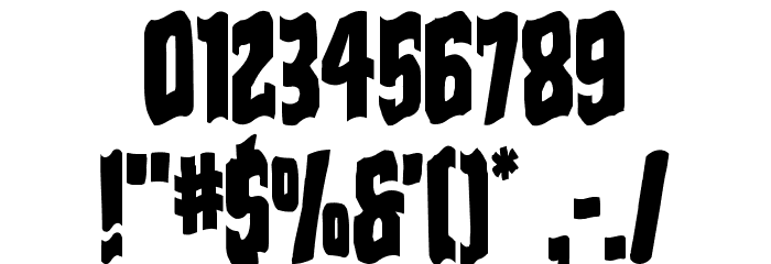 Dorian Gore Wavy 2 Font OTHER CHARS