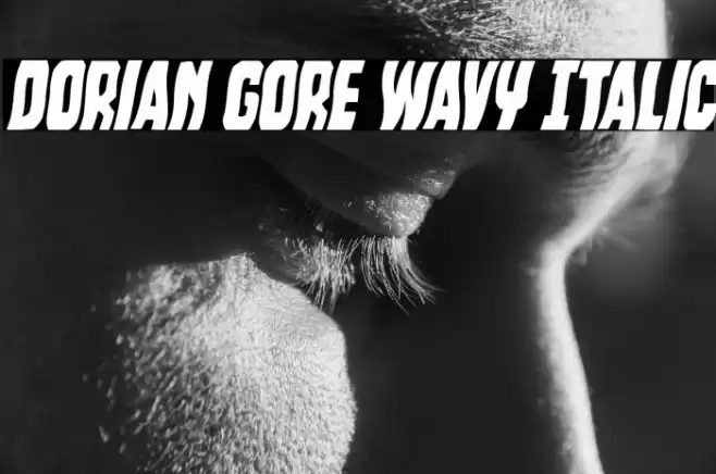 Dorian Gore Wavy Italic Font examples