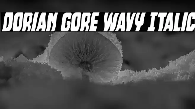 Dorian Gore Wavy Italic Font examples