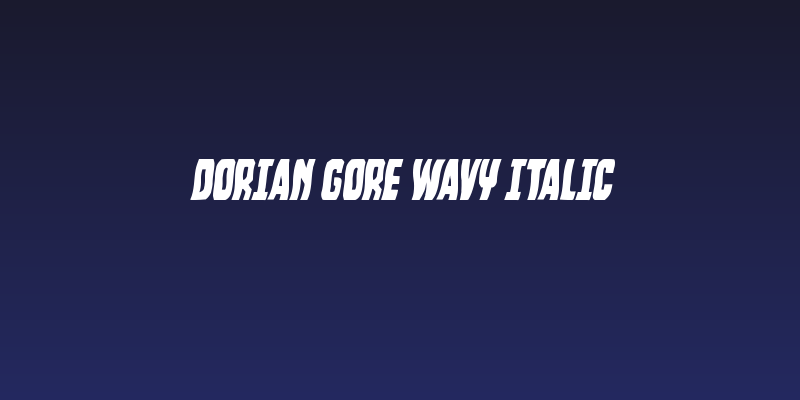 Dorian Gore Wavy Italic Social Header