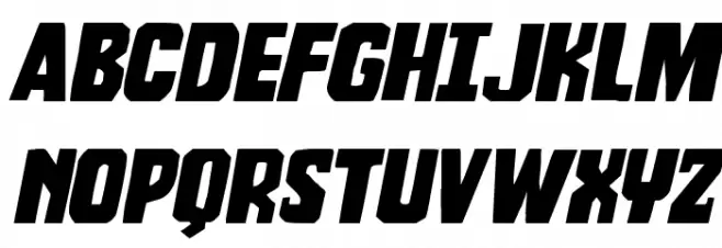 Dorian Gore Wide Italic Schriftart Groß