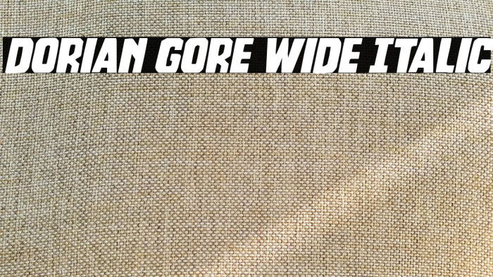 Dorian Gore Wide Italic Example 1