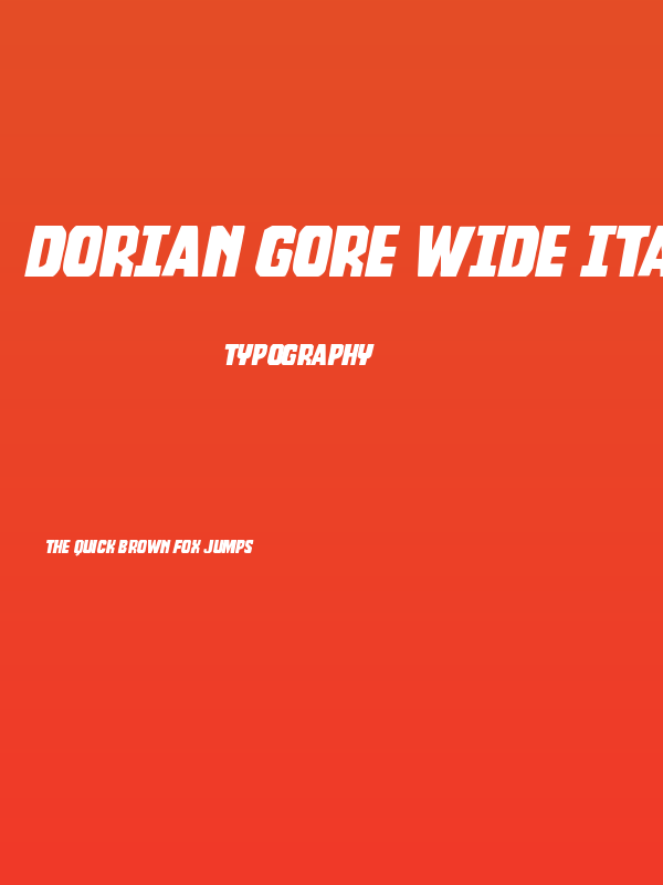 Dorian Gore Wide Italic Poster