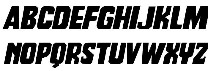 Dorian Gore Wide Italic Font LOWERCASE