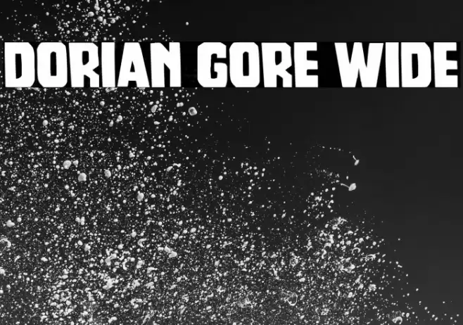 Dorian Gore Wide Font examples