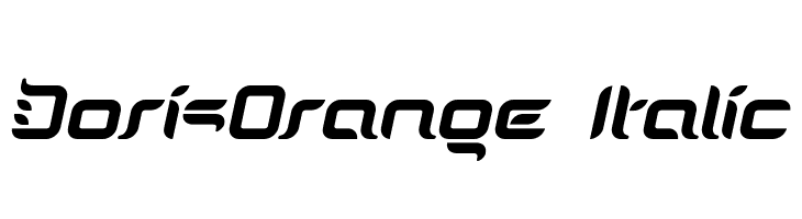 DorisOrange Italic  Free Fonts Download