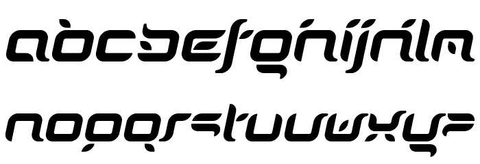 DorisOrange Italic Font LOWERCASE