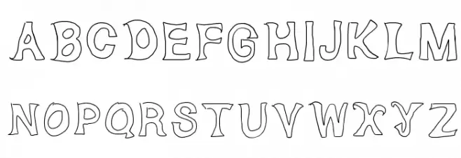 Dorky Deluxe 字体 大写