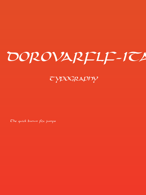 DorovarFLF-Italic Poster