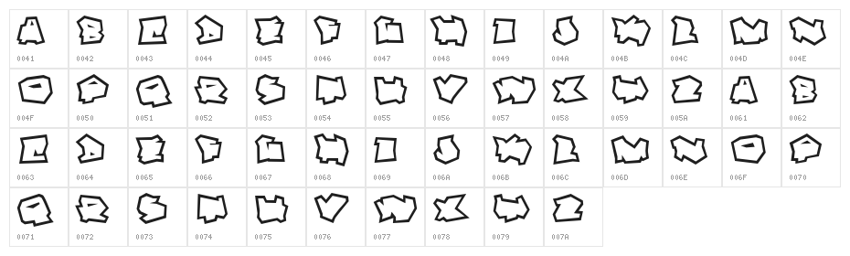 Dortmund Outline Character Map