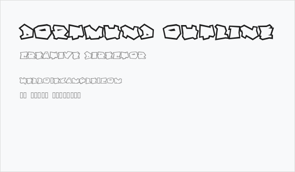 Dortmund Outline Business Card