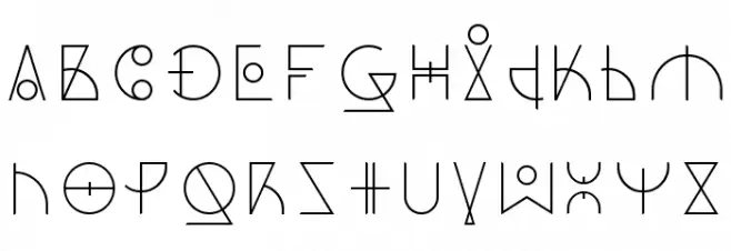 Dos Amazigh Font UPPERCASE