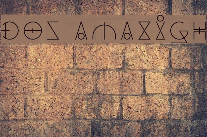 Dos Amazigh Font examples