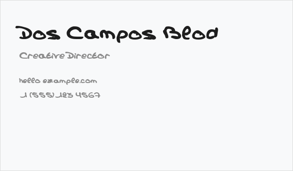 Dos Campos Blod Business Card