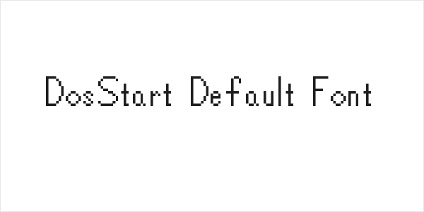 DosStart Default Font Logo