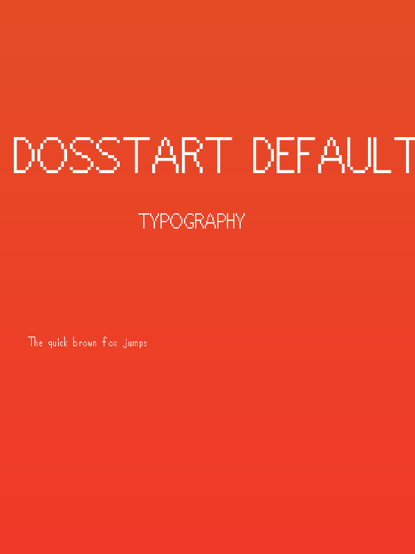 DosStart Default Font Poster