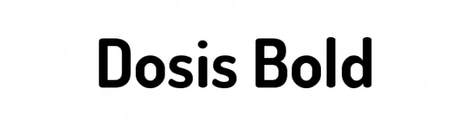 Dosis Bold  フリーフォントのダウンロード