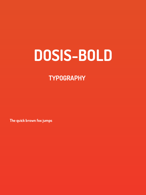 Dosis-Bold Poster