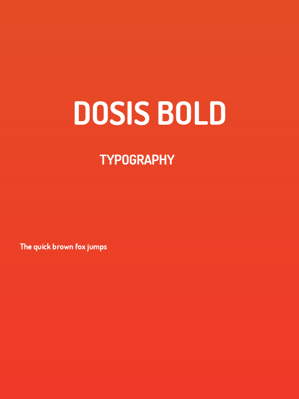 Dosis Bold Poster