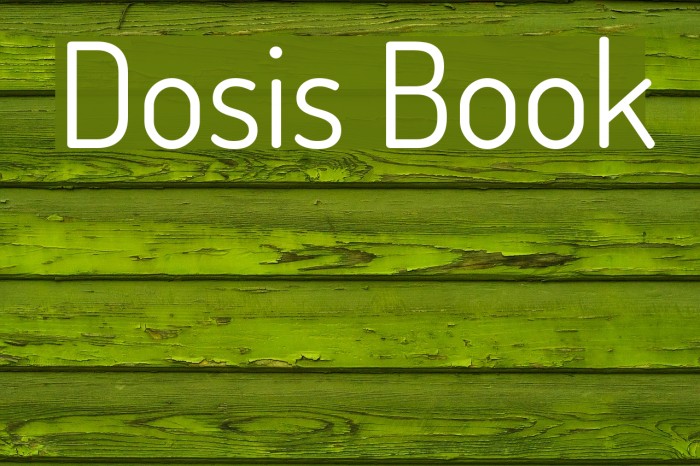 Dosis Book Font examples