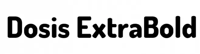 Dosis ExtraBold  フリーフォントのダウンロード