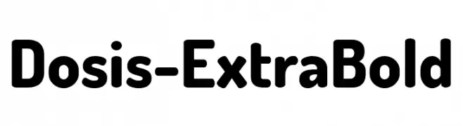 Dosis-ExtraBold  フリーフォントのダウンロード
