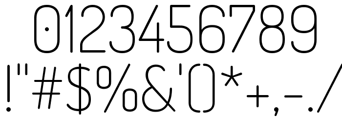 Dosis ExtraLight Font OTHER CHARS