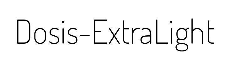Dosis-ExtraLight  Frei Schriftart Herunterladen
