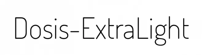 Dosis-ExtraLight  font caratteri gratis