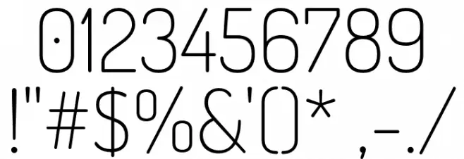 Dosis-ExtraLight Font OTHER CHARS