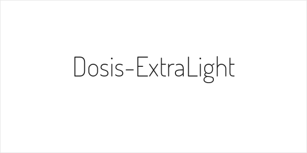 Dosis-ExtraLight Logo