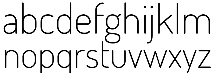 Dosis-ExtraLight Font LOWERCASE