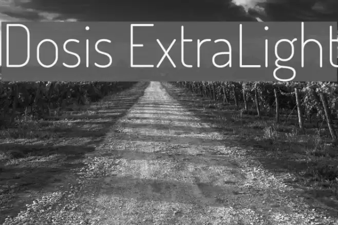 Dosis ExtraLight Font examples