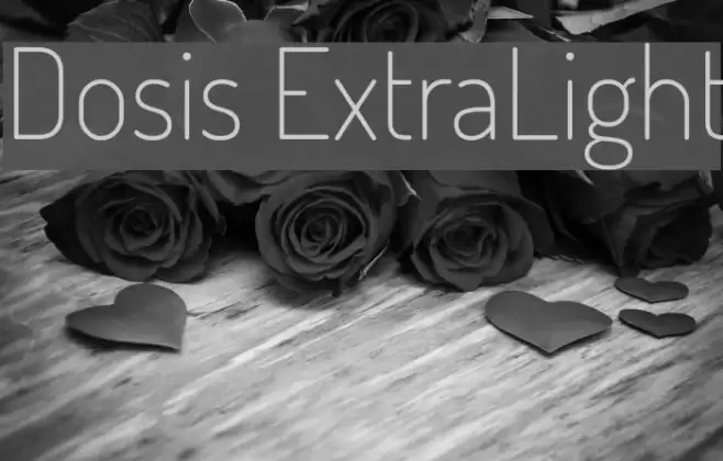 Dosis ExtraLight Font examples