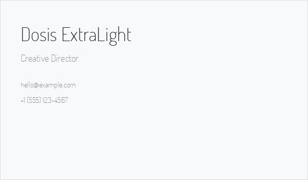Dosis ExtraLight Business Card