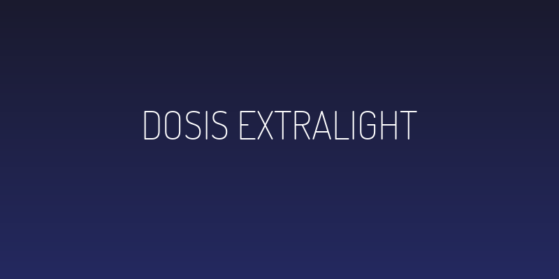 Dosis ExtraLight Social Header