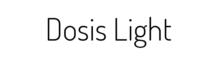 Dosis Light  フリーフォントのダウンロード