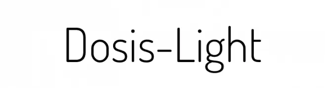 Dosis-Light  font caratteri gratis