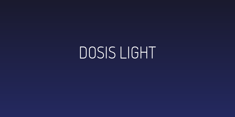 Dosis Light Social Header