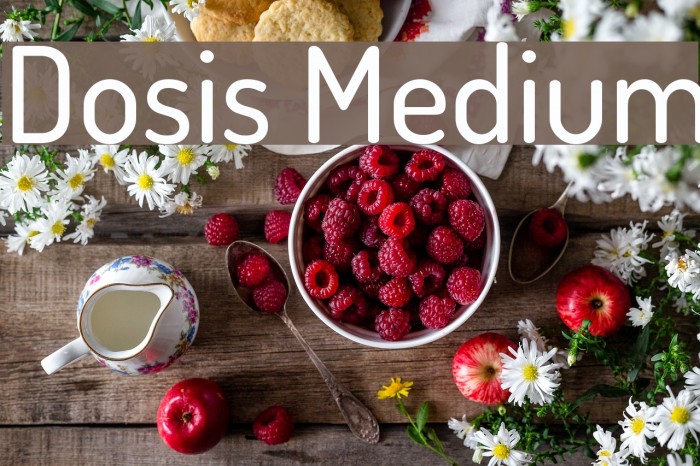 Dosis Medium Font examples