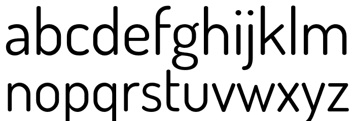Dosis-Regular Font LOWERCASE