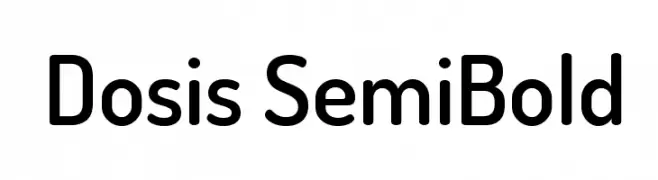 Dosis SemiBold  フリーフォントのダウンロード