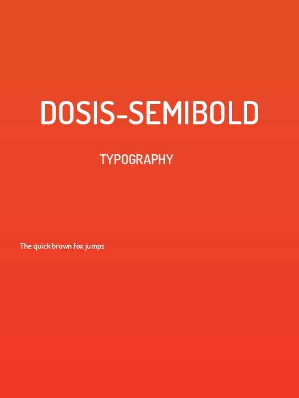 Dosis-SemiBold Poster