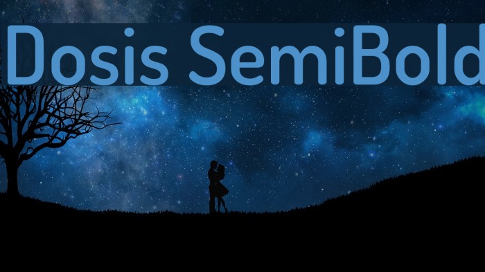 Dosis SemiBold Font examples