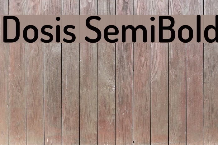 Dosis SemiBold Font examples
