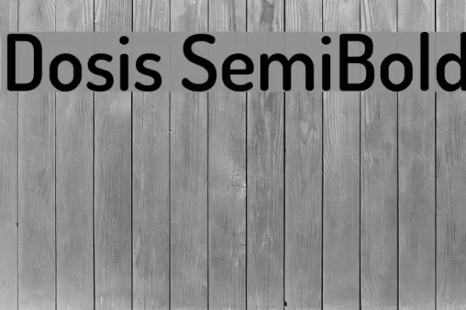 Dosis SemiBold  examples