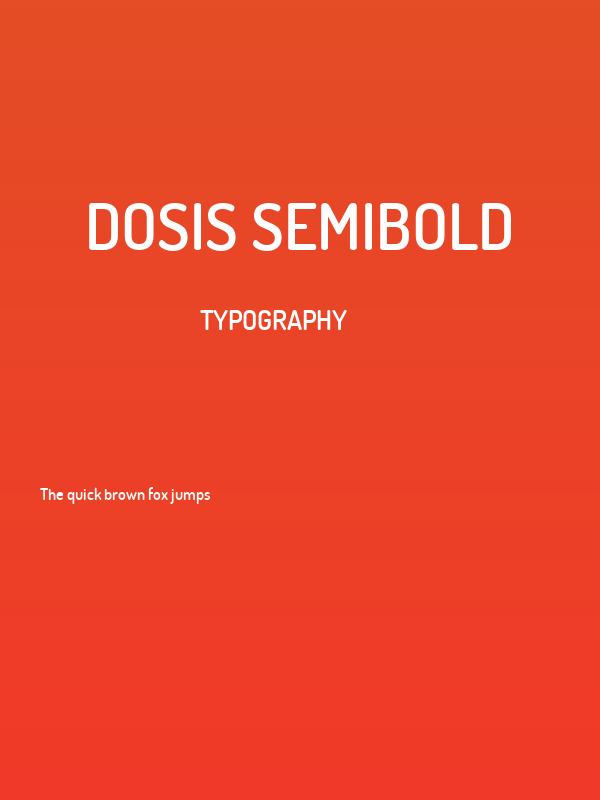 Dosis SemiBold Poster