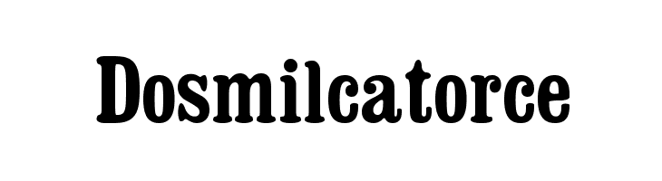 Dosmilcatorce  Frei Schriftart Herunterladen