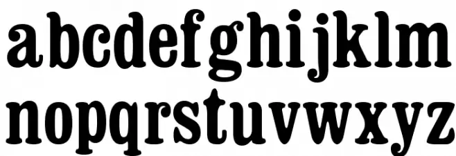 Dosmilcatorce Schriftart Kleinbuchstaben